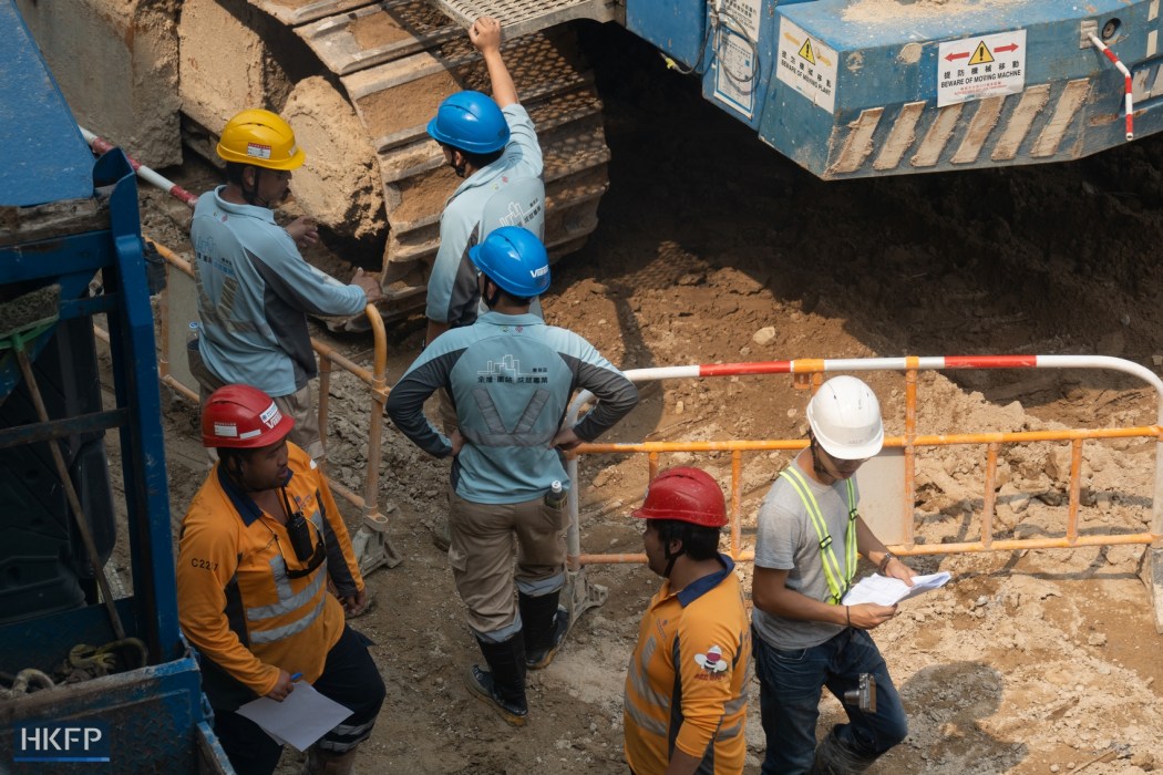 Construction worker site labour