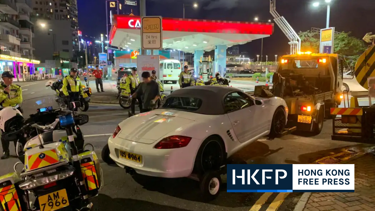 Hong Kong police impound sports car with ‘8964’ licence plate on Tiananmen crackdown anniversary