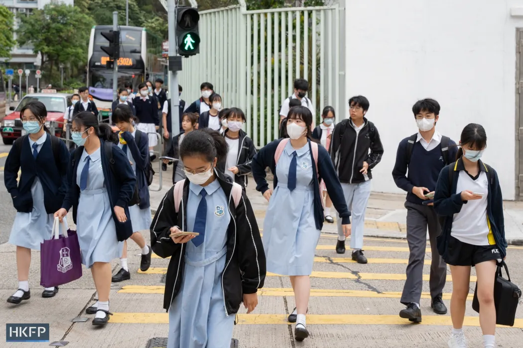 Secondary school students in Hong Kong. File photo: Kyle Lam/ HKFP.