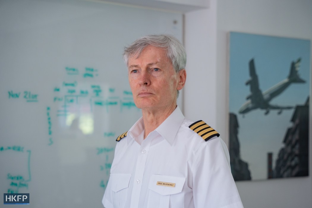 Paul Weatherilt, chairman of the Hong Kong Aircrew Officers Association