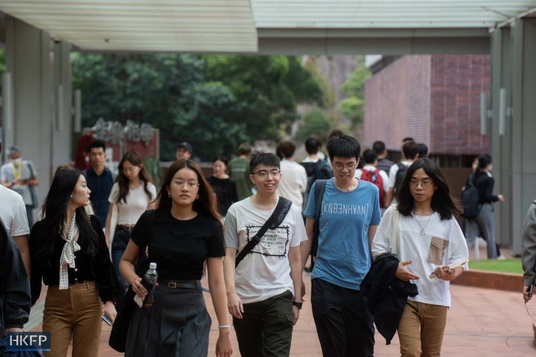 University students in Hong Kong on October, 10, 2023. Photo: Kyle Lam/HKFP,