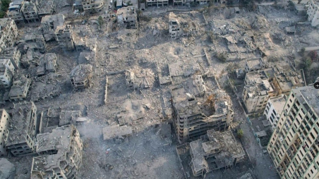 Gaza, Palestine following an Israeli bombing in October. Photo: IDF.