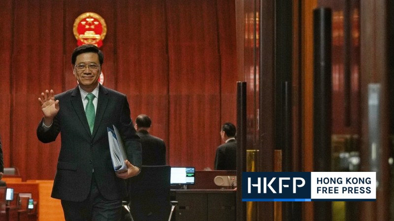 Chief Executive John Lee has received a record-high approval rate since he took office as the sole candidate for the leadership role last year, a poll has found. File photo: Kyle Lam/HKFP.