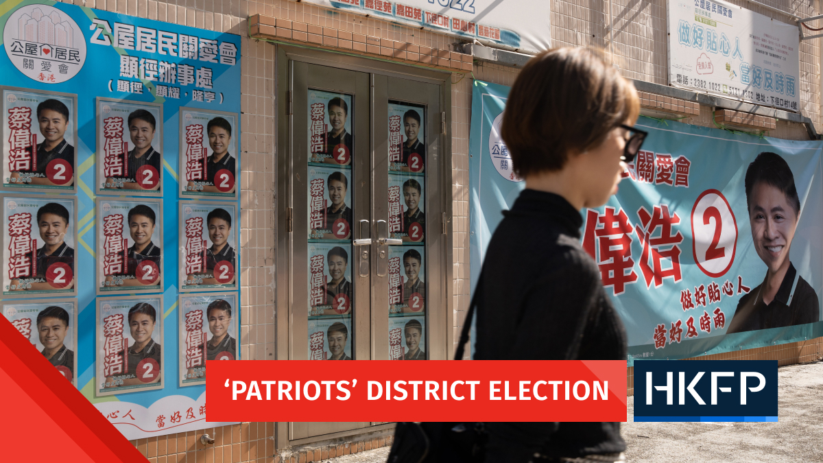 In Pictures: District Council candidates’ posters paper Hong Kong houses, malls and markets, but opposition missing