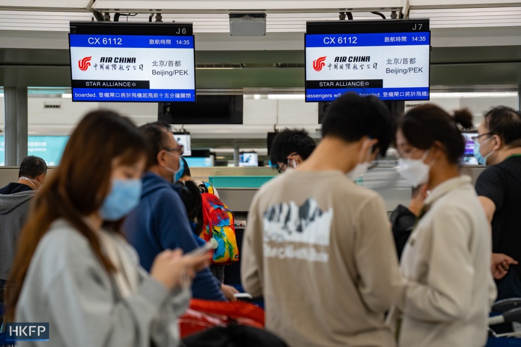 Check-in counters at the Hong Kong International Airport. File photo: Kyle Lam/HKFP.