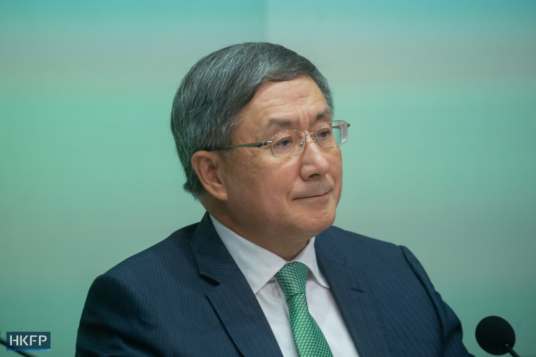 Deputy Chief Secretary for Administration Warner Cheuk Wing-hing meets the press on October 26, 2023. Photo: Kyle Lam/HKFP.