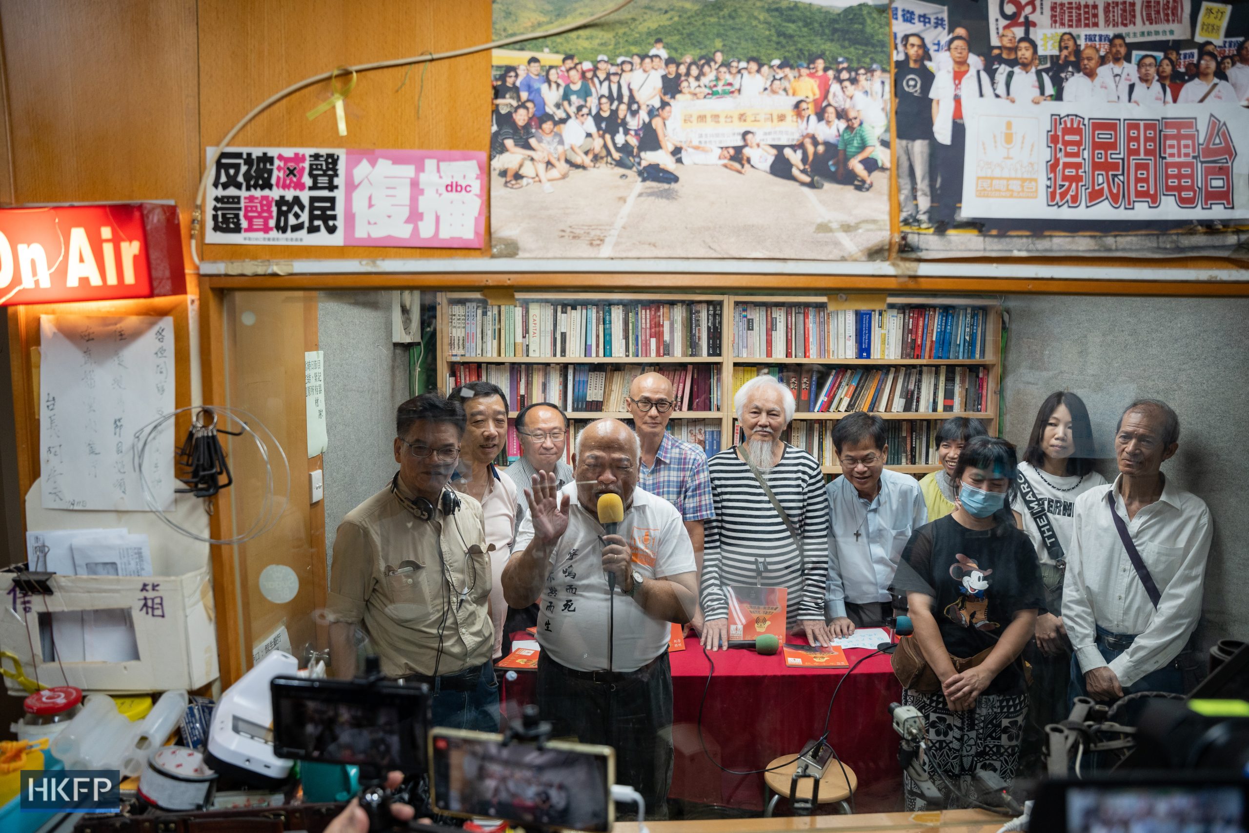 Citizens’ Radio’s last day of broadcasting on Friday, June 30, 2023. Photo: Kyle Lam/HKFP.