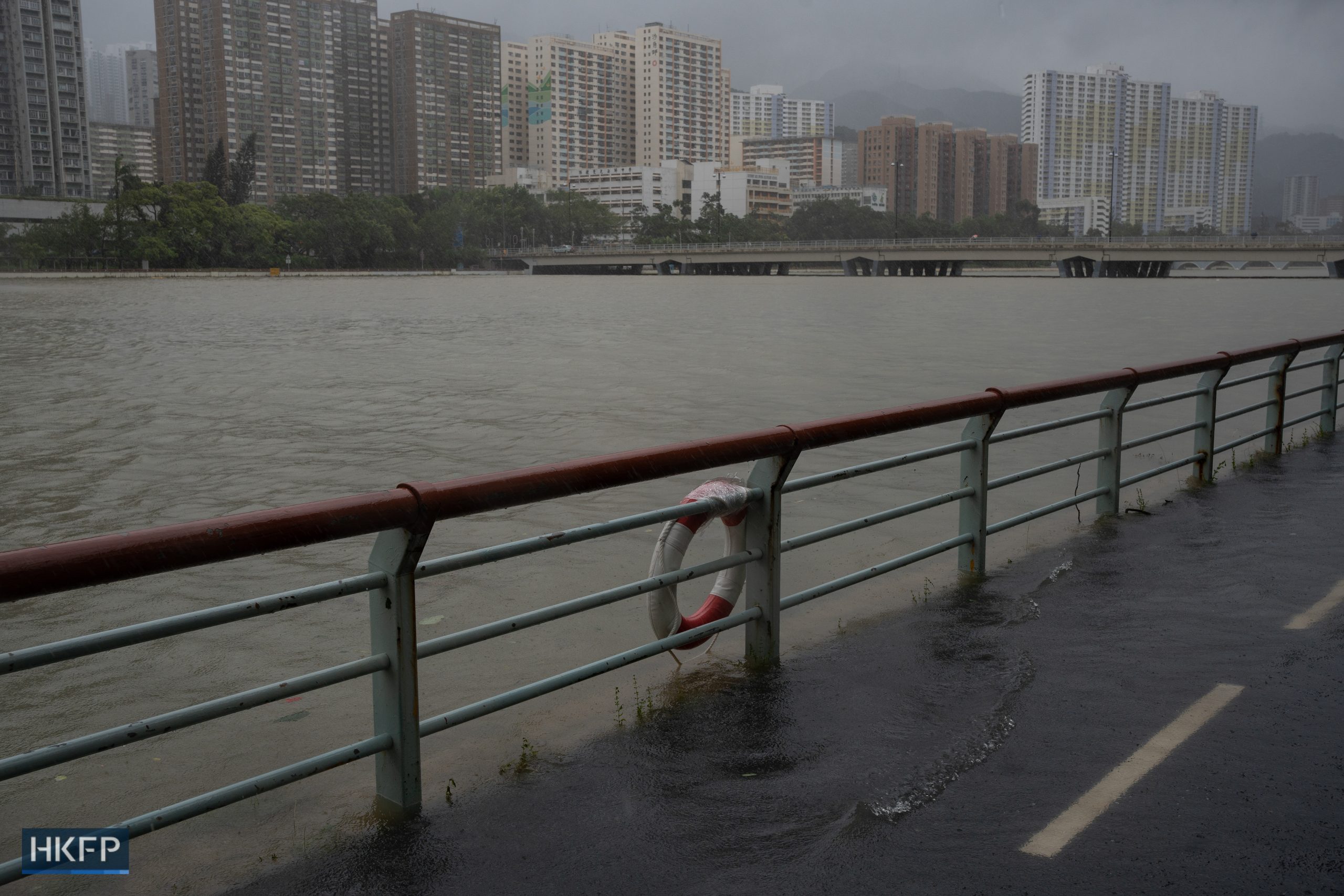 Shing Mun River in Sha Tin on Saturday, September 2, 2023 after it flooded in the wake of Super Typhoon Saola. Photo: Kyle Lam/HKFP.
