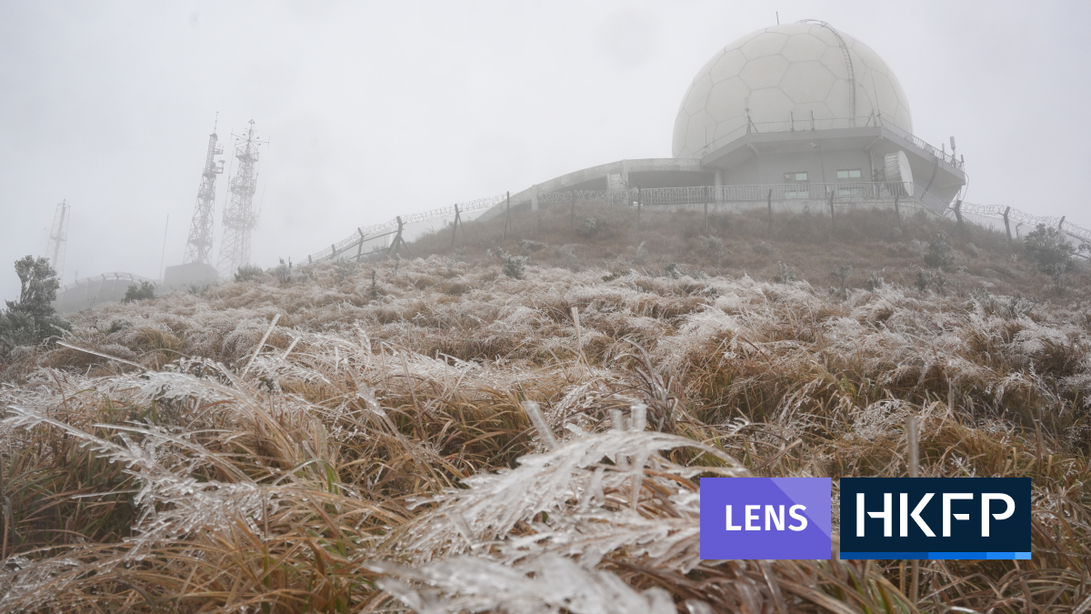 HKFP Lens: Frost dusts Tai Mo Shan, as Hong Kong’s highest peak sees lows of -2.4°C