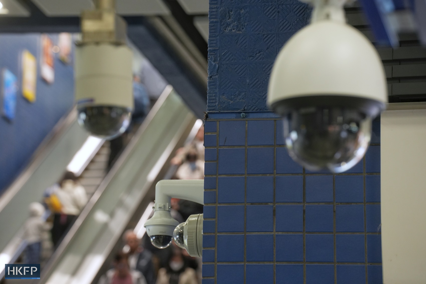 CCTV cameras at Hong Kong's MTR station. File photo: Kyle Lam/HKFP.