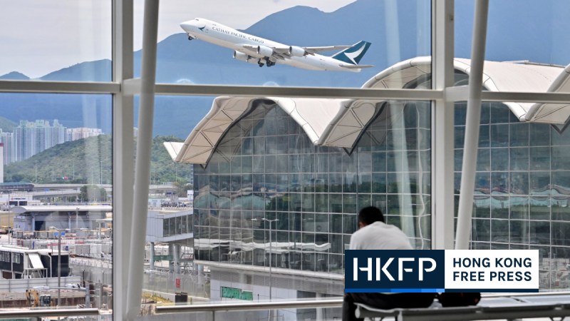 A Cathay Pacific flight takes off at the Hong Kong International Airport. File photo: GovHK.