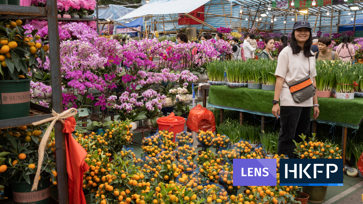 HKFP Lens: ‘Flying dragons’ and flower blossoms at Hong Kong Lunar New Year Fair