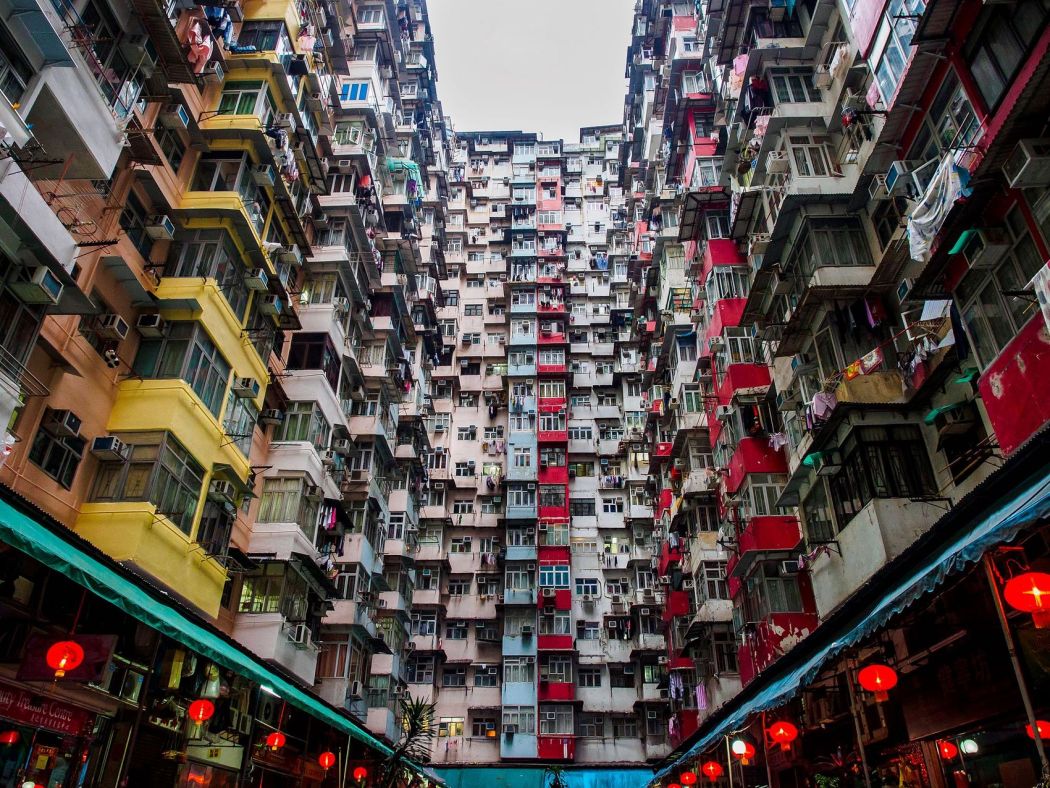 Yick Cheong Building, also known as the Monster Building, in Quarry Bay, Hong Kong. Photo: Wikicommons.