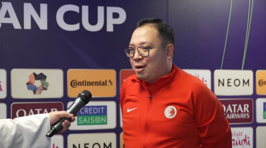 Hong Kong team coach Jay Wong. Photo: AFC Asian Cup YouTube screenshot.