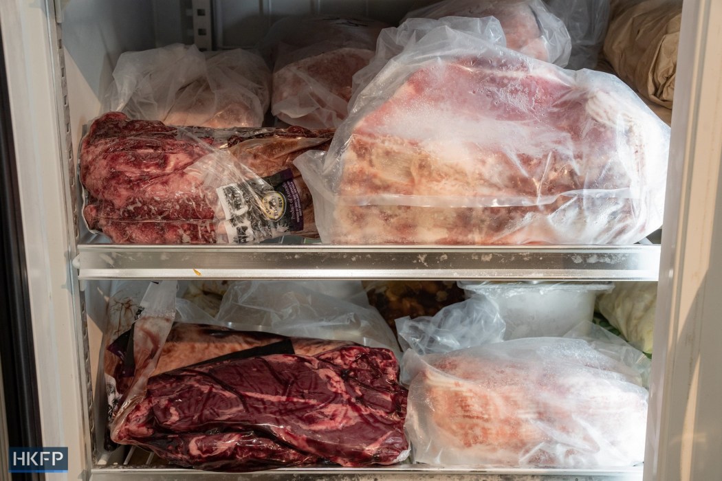 Imported beef in Hong Kong, on February 1, 2024. Photo: Kyle Lam/HKFP. 