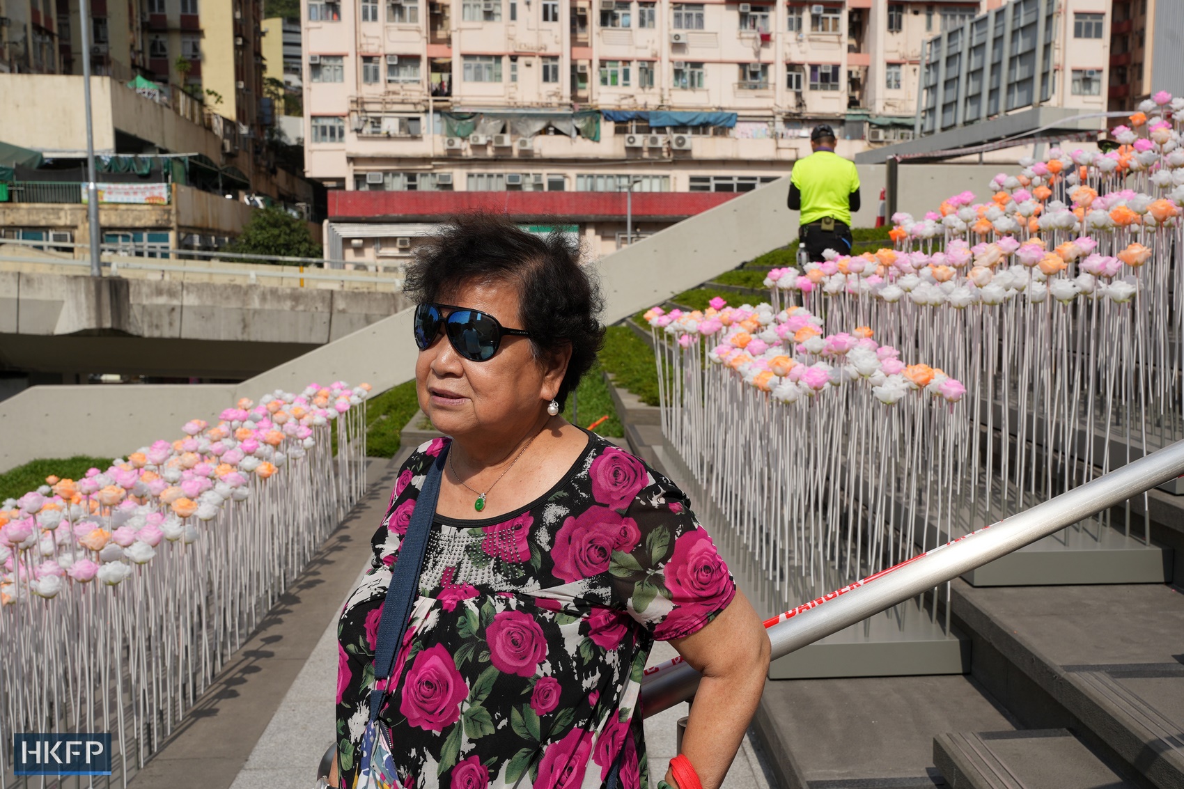 LED flowers outside the East Kowloon Cultural Centre on March 25, 2024.