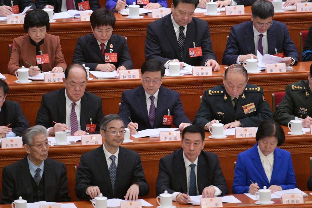 Hong Kong Chief Executive John Lee attends the annual session of the National People's Congress at Beijing on March, 5, 2024. Photo: GovHK.