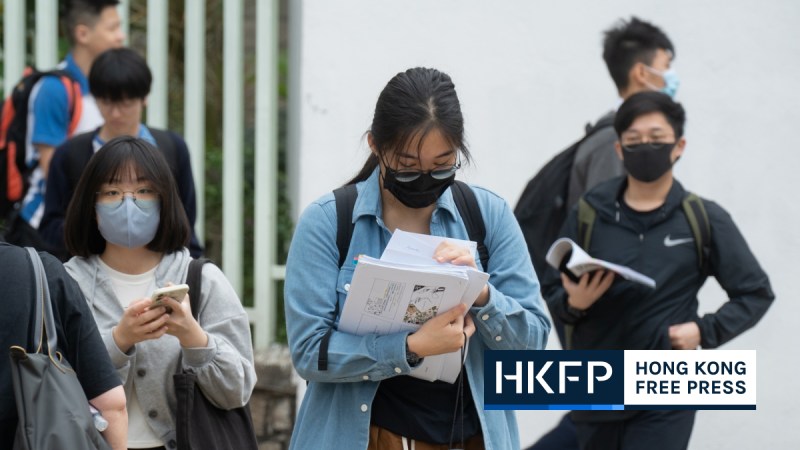 Students took the last ever Liberal Studies public exam on April 27, 2023. File photo: Kyle Lam/HKFP.