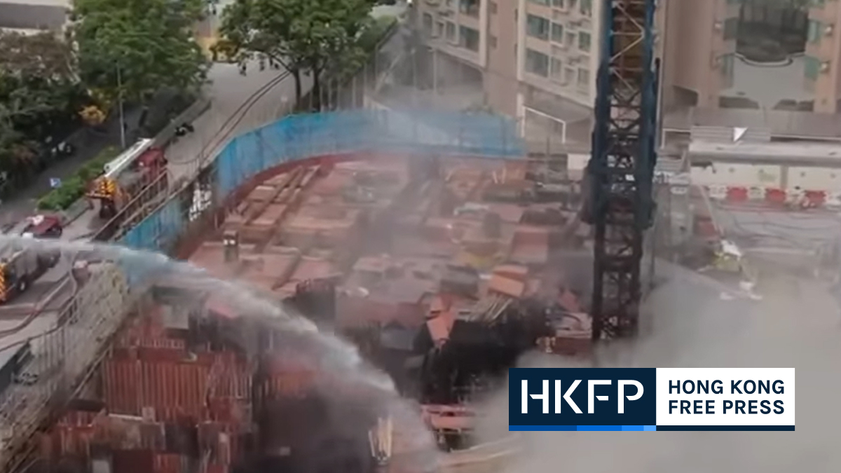 Firefighters battle blaze at Hong Kong construction site for more than 24 hours