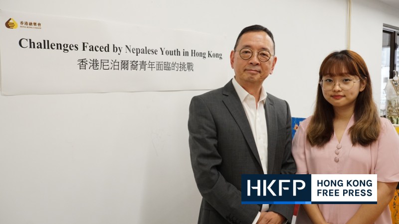 Hong Kong Unison hosts a press briefing on the challenges facing Nepalese youths in the city on June 6, 2024. Photo: Hans Tse/HKFP.
